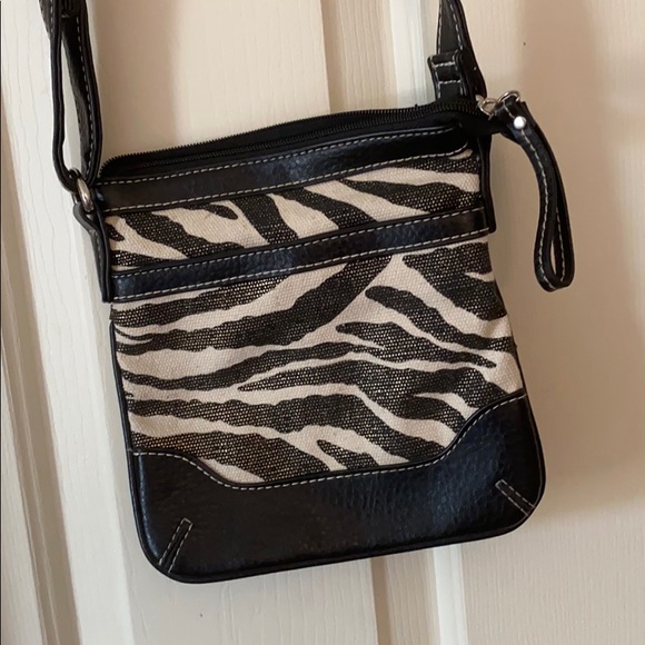 Zebra Print Crossbody Bag - Picture 1 of 7
